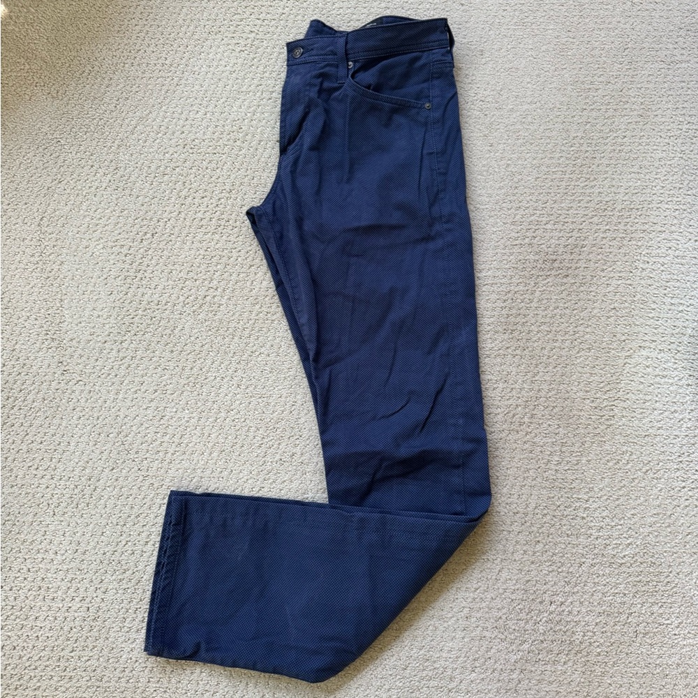 AG Adriano Goldschmied Men's Slim Straight Jeans - Navy Blue
